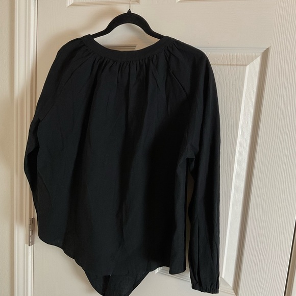 Zeagoo Women Blouse V Neck Tie Knot Front Long Sleeve size medium - Picture 5 of 6